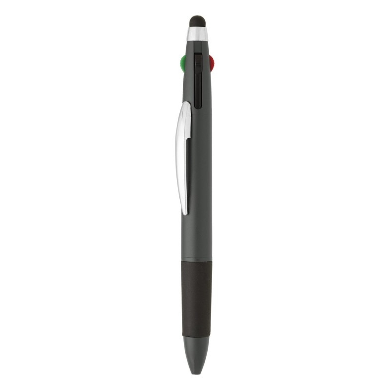 MULTIPEN, plastic "touch" ball pen, dark gray