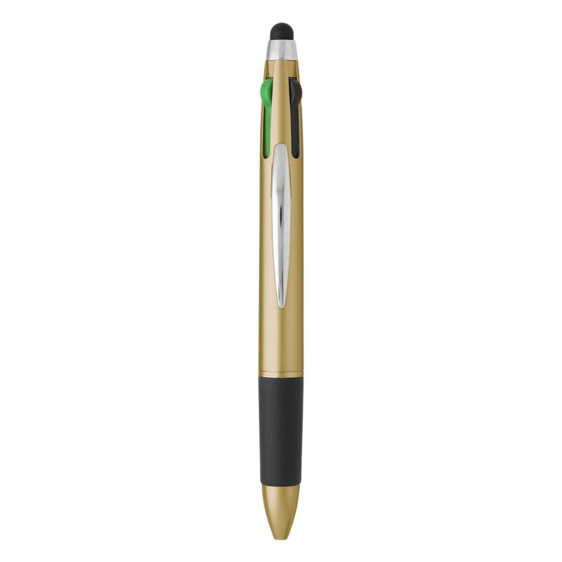 MULTIPEN, plastic "touch" ball pen, gold