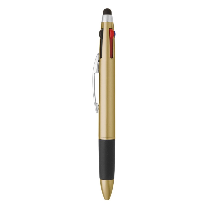 MULTIPEN, plastic "touch" ball pen, gold