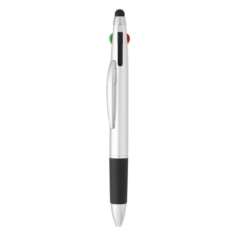MULTIPEN, plastic "touch" ball pen, silver
