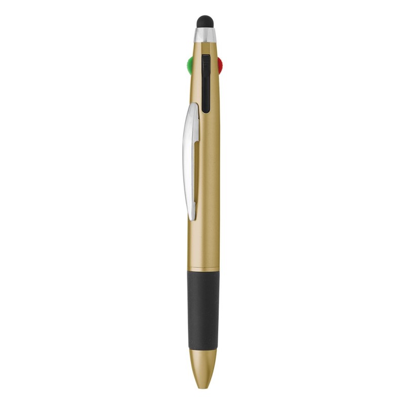 MULTIPEN, plastic "touch" ball pen, gold