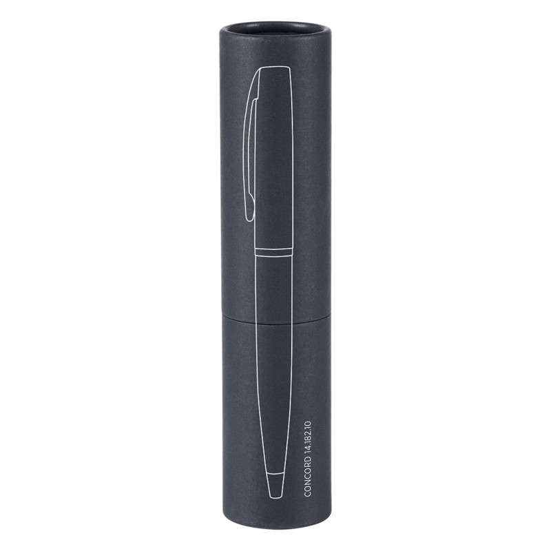CONCORD, metal ball pen in a paper tube, black