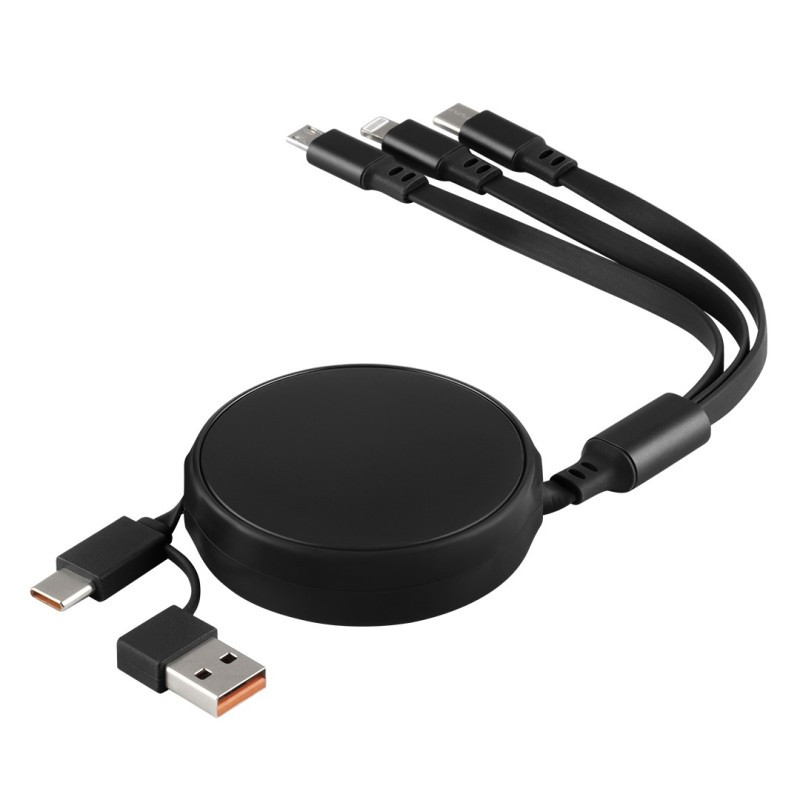 ONES 6IN1, usb type-c charging and data cable, 6 in 1, 60w, black