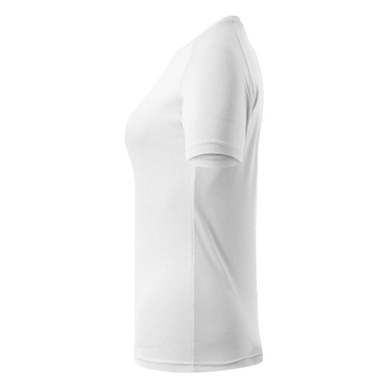 RECORD LADY, women's t-shirt, 100% polyester, white