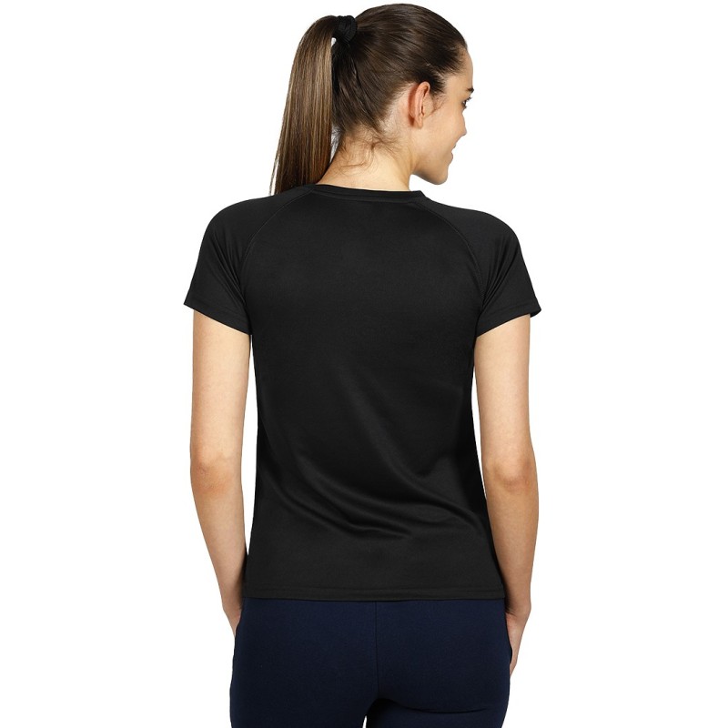 RECORD LADY, women's t-shirt, 100% polyester, black