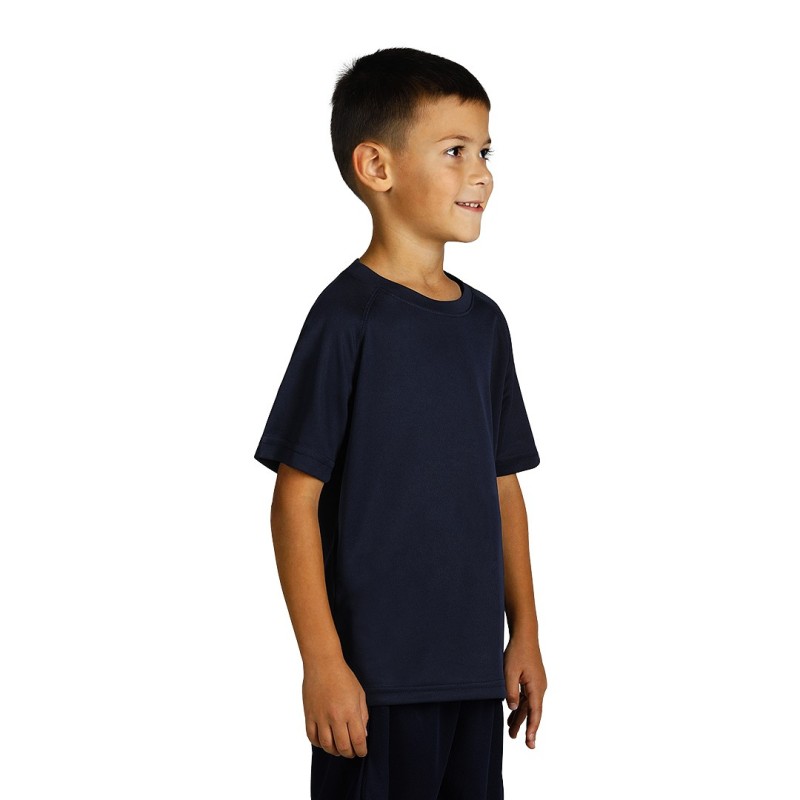 RECORD KIDS, kids sports t-shirt, 100% polyester, blue