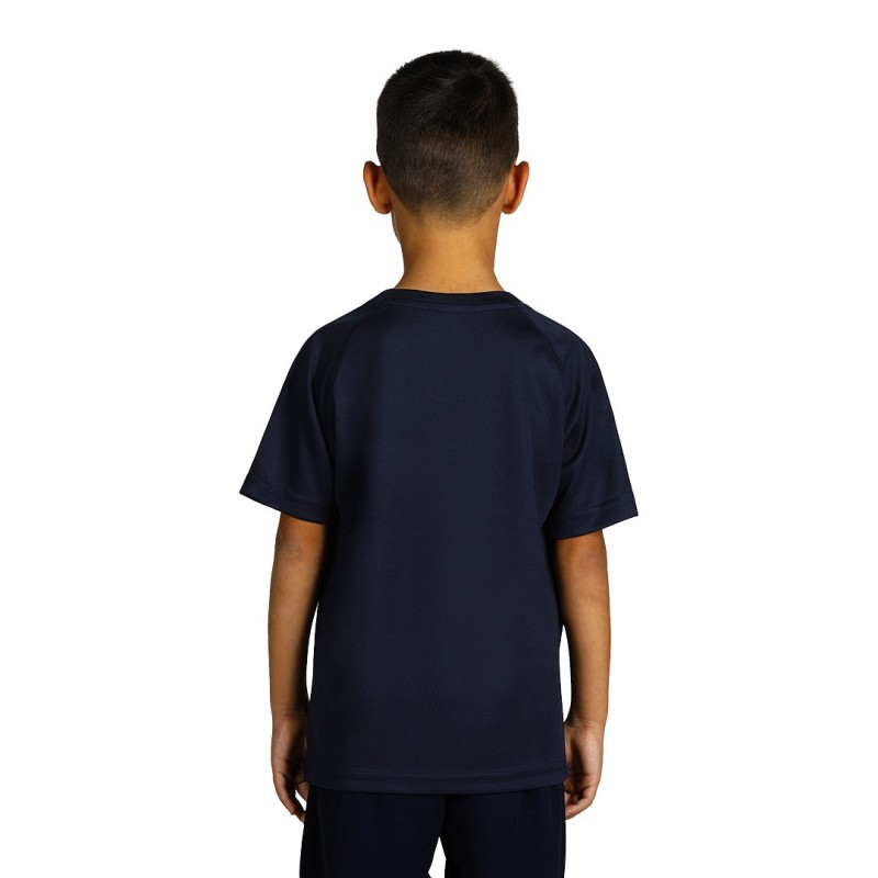 RECORD KIDS, kids sports t-shirt, 100% polyester, blue