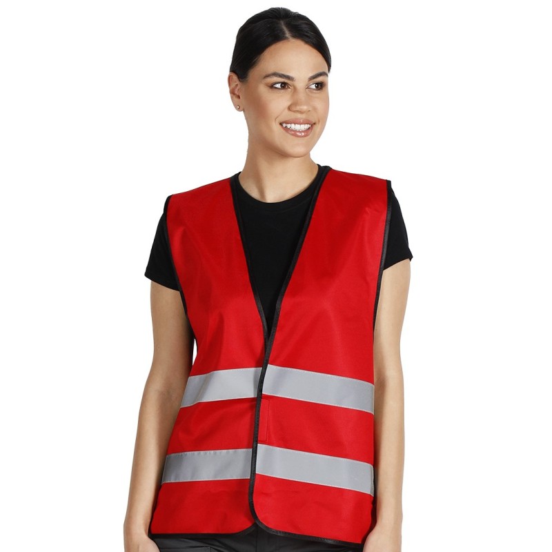 GLOW COLOR, workwear vest, red