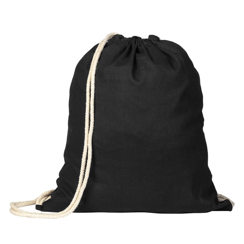 MELON COLOR 105, cotton backpack, 105 g/m2, black